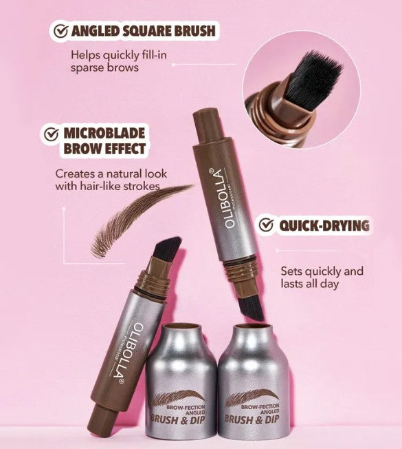 Lápiz de Cejas Big Brush 2 en 1 | Brocha y Punta de Precisión