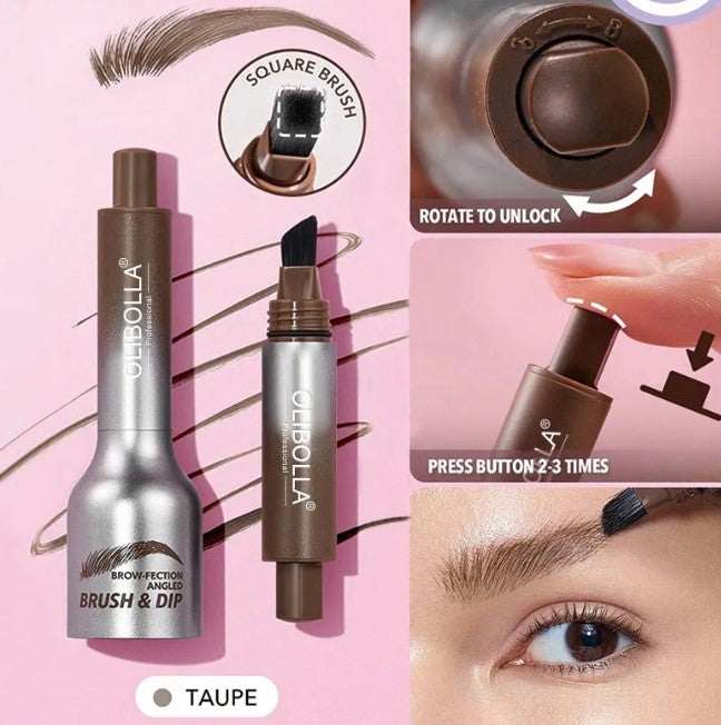 Lápiz de Cejas Big Brush 2 en 1 | Brocha y Punta de Precisión
