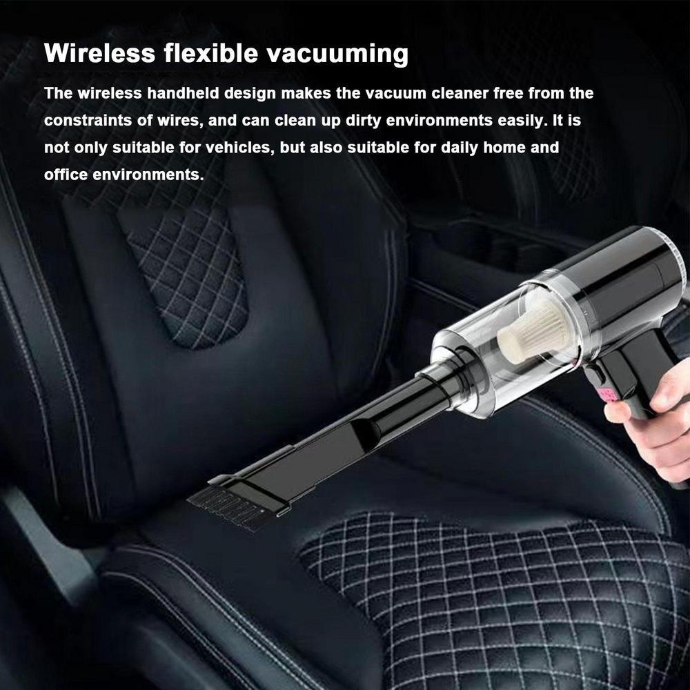Aspiradora Portátil 9000Pa Wet & Dry 120W – Inalámbrica USB-C para Carro y Casa
