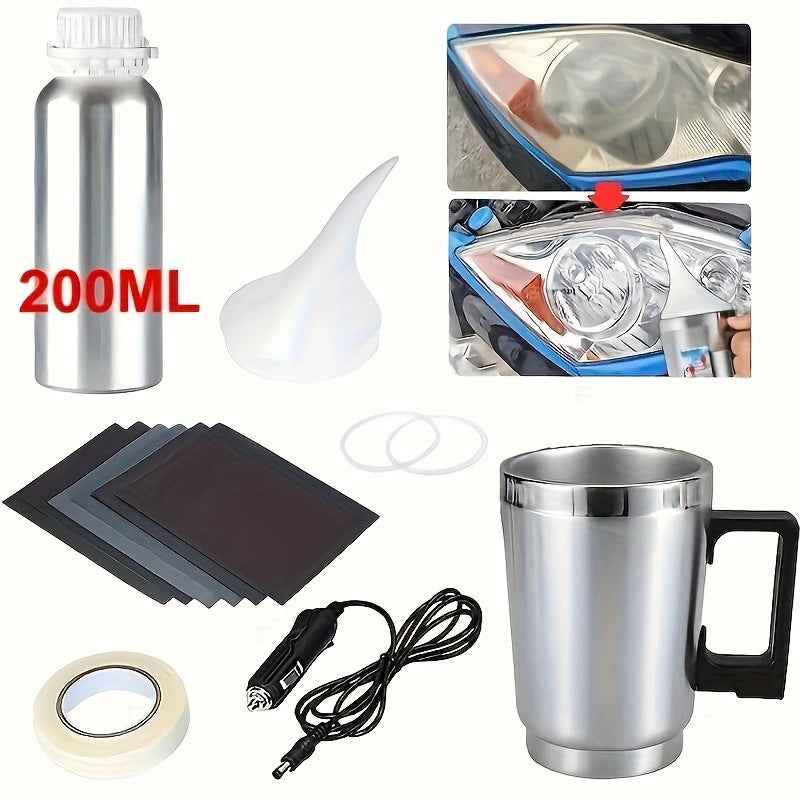 Kit de Restauración de Faros 200ml – Máquina de Vapor para Carro y Camión